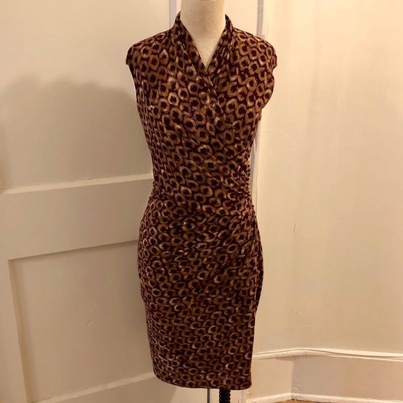 Ralph Lauren Slinky Animal Print Dress Size 4 - Picture 1 of 6